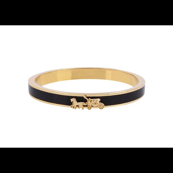 NWT. Coach bangle bracelet with iconic Coach horse and carriage motif. - Picture 1 of 7
